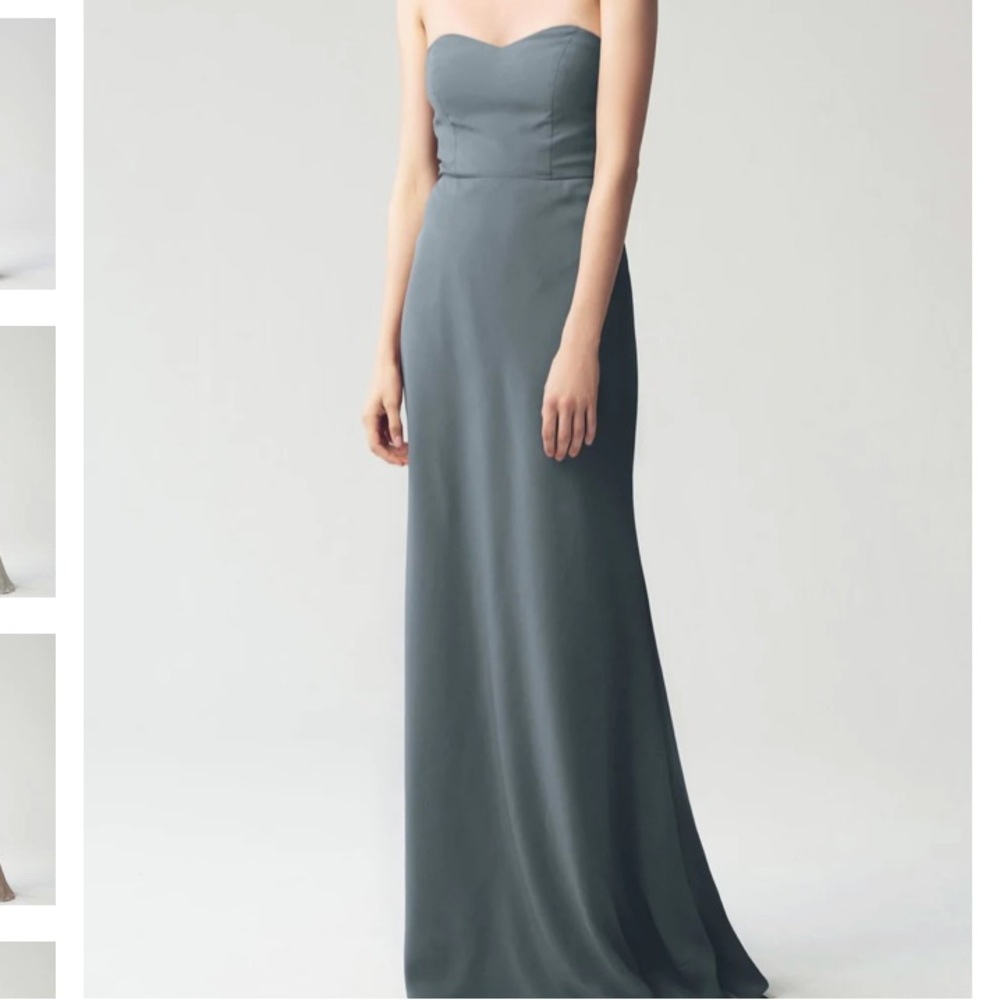 NWT Jenny Yoo Bridesmaid Dress Bluish Gray